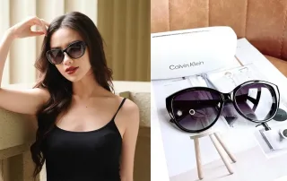 review Kính Mát Calvin Klein Women Sunglasses CK19560S-001 Màu Xám Đen-hang-ngoai-nhap