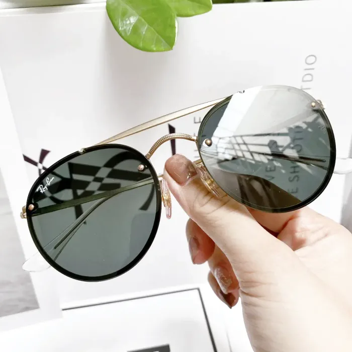 Blaze Round Double Bridge Sunglasses -hang-ngoai-nhap