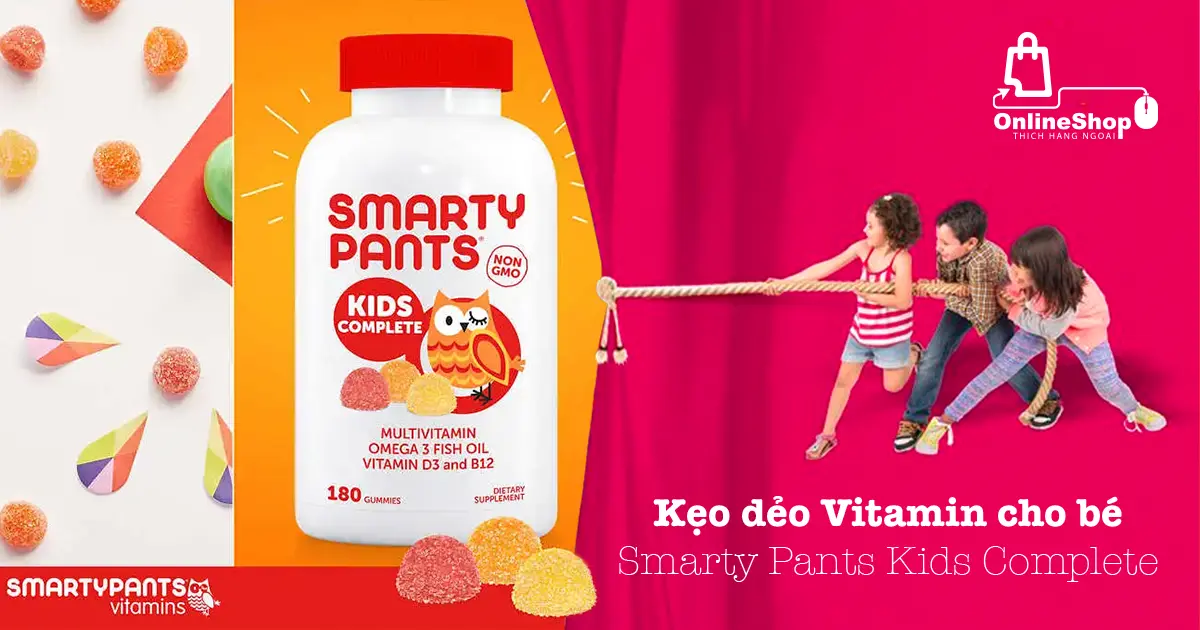 Kẹo dẻo Smarty Pants Vitamin tổng hợp giúp trẻ thông minh 180 viênKẹo dẻo Smarty  Pants Vitamin tổng hợp giúp trẻ thông minh 180 viên – Hàng nhập chính hãng  VINAM