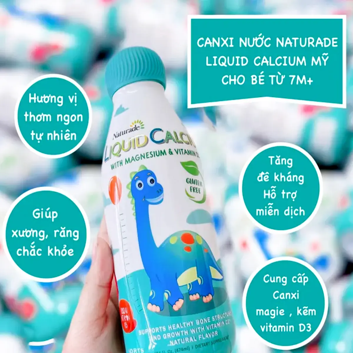 Canxi nước cho bé Naturade Liquid Calcium 474ml chính hãng Mỹ-hang-ngoai-nhap