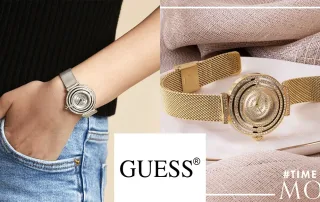 Review Đồng Hồ Nữ Guess GW0550L2 3 viền đá Gold 36mm dây thép gold nhuyễn-hàng-ngoại-nhập