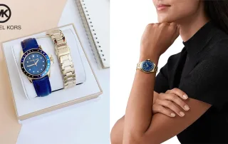 Review Đồng Hồ Michael Kors MK6954 Mini Kenly Crystal Blue Dial-hàng-ngoại-nhập