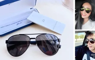 Review Kính Mát Lacoste Brown Aviator Unisex Sunglasses L185S-hang-ngoai-nhap