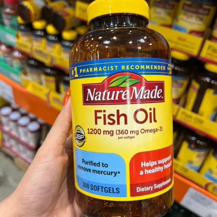 Dầu Cá Omega 3 Nature Made Fish Oil 1200mg 300 viên Mỹ-hang-ngoai-nhap