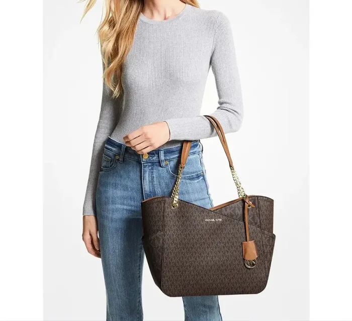 Michael Kors Jet Set Travel Large Chain Shoulder Tote-hàng-ngoại-nhập