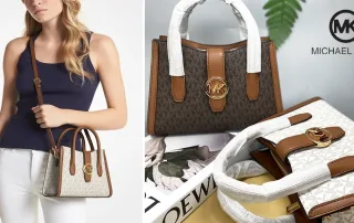 Review Túi Xách Nữ Công Sở Michael Kors MK Natural Gabby Logo Satchel 35S3G5GS5-hang-ngoai-nhap