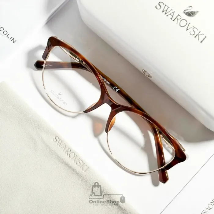 Kính Gọng Cận Nữ SWAROVSKI Eyeglasses SK-5338-052-53-hang-ngoai-nhap