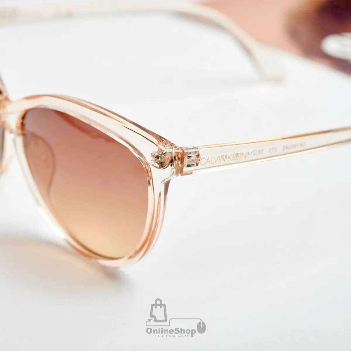 Thiết kế Kính Mát Nữ Calvin Klein Brown Cat Eye Ladies Sunglasses CK19534S 270 58 | USA-hang-ngoai-nhap