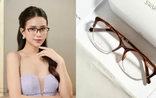 Mê Review Kính Gọng Cận Nữ SWAROVSKI Eyeglasses SK-5338-052-53-hang-ngoai-nhap