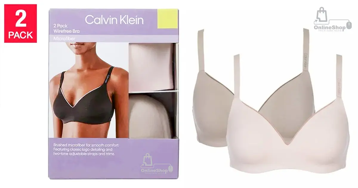 Mê review Set Áo Ngực Không Gọng Calvin Klein Wirefree Bra | USA-hang-ngoai-nhap