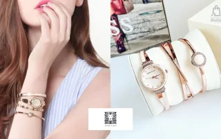 Mê Review Set Đồng Hồ & Vòng Đeo Tay Nữ Anne Klein AK/3292LPST | USA-hang-ngoai-nhap