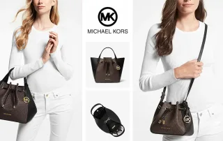 Mê Review Túi Đeo Chéo Nữ Michael Kors MK Phoebe Small Logo Bucket Bag | USA-hàng-ngoại-nhập