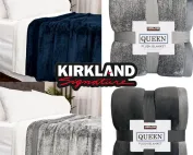 Chăn Mền Lông Cừu Cao Cấp Kirkland Signature Queen Plush Blanket 248 x 233 cm | USA-thich-hang-ngoai