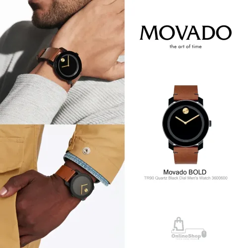 Đồng Hồ Nam Cao Cấp Movado Bold TR90 Quartz Black Dial Men's Watch 3600600 | Thụy Sĩ-thich-hang-ngoai