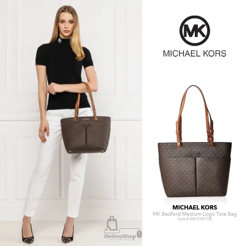 Túi Xách Nữ Đẹp Michael Kors MK Bedford Medium Logo Tote Bag-30F2GBFT2B | USA-hang-ngoai-nhap