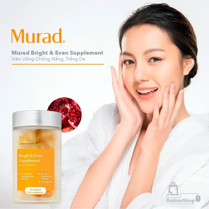 Viên Uống Chống Nắng Murad Bright & Even Supplement 60 Viên | USA-hang-ngoai-nhap