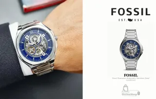 Đồng Hồ Nam Fossil Evanston Automatic Stainless Steel Men Watch BQ2620 | USA-hang-ngoai-nhap