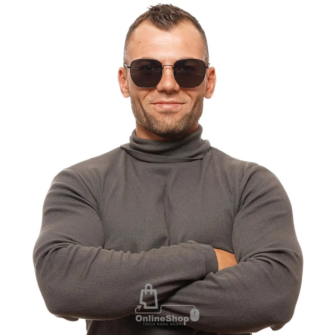 Mắt Kính Nam Thời Trang Tommy Hilfiger Men's Matte Blue Geometric Sunglasses - TJ0034FS-hang-ngoai-nhap