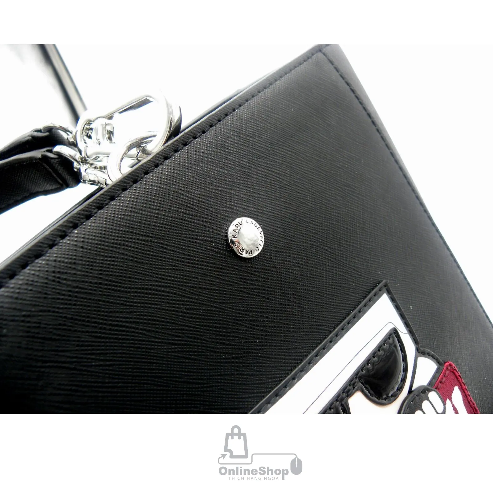 Túi Xách Thời Trang Đẹp Karl Lagerfeld Paris Large Shoulder Zipper Tote Bag Black NEW! | Pháp-thich-hang-ngoai