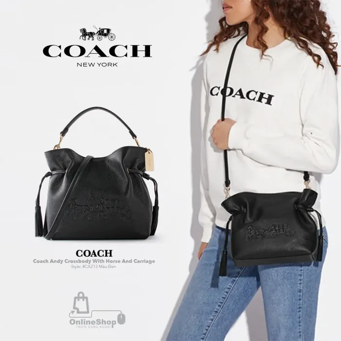 Túi Xách Tay Nữ Coach Andy Crossbody With Horse And Carriage CA213 | USA-hang-ngoai-nhap