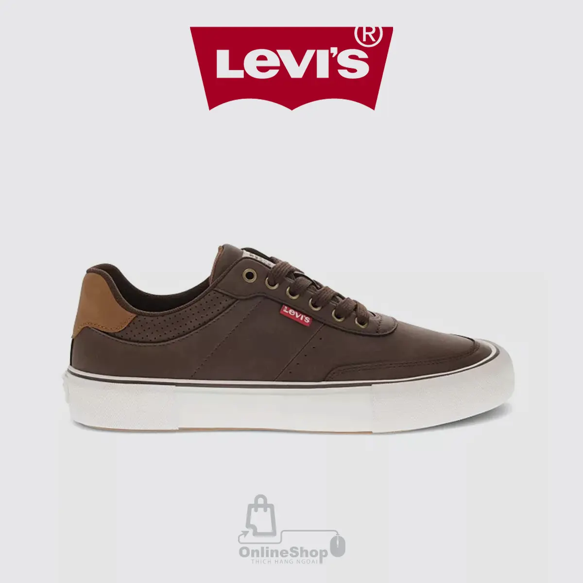 Giày Nam Levi's Mens Munro NM Vegan Synthetic Leather Casual Lace Up | USA-hang-ngoai-nhap