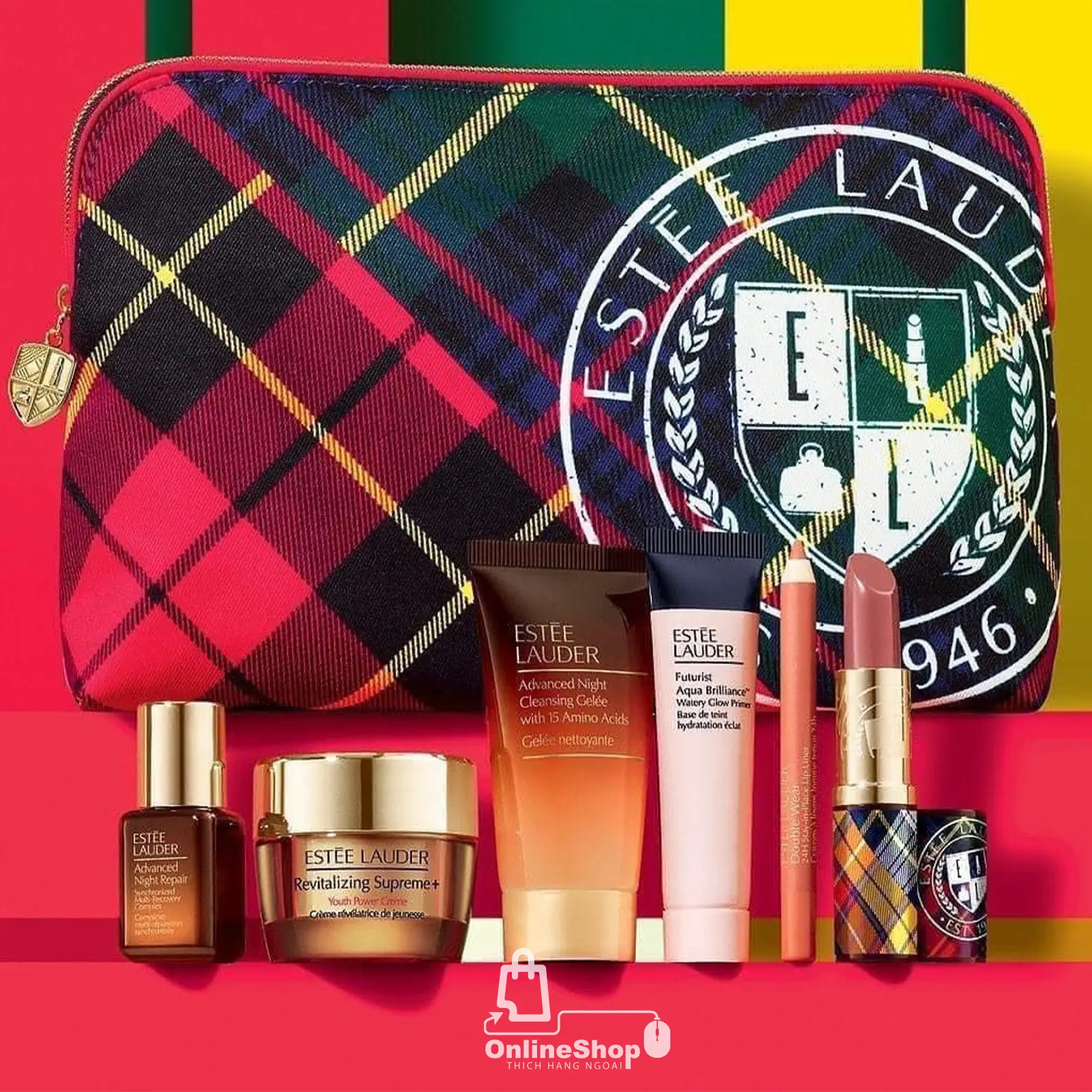 Bộ Trang Điểm 7 món Estée Lauder Revitalizing Skincare Makeup Travel - 7pcs Gift Set Fall 2023 - NEW-hang-ngoai-nhap