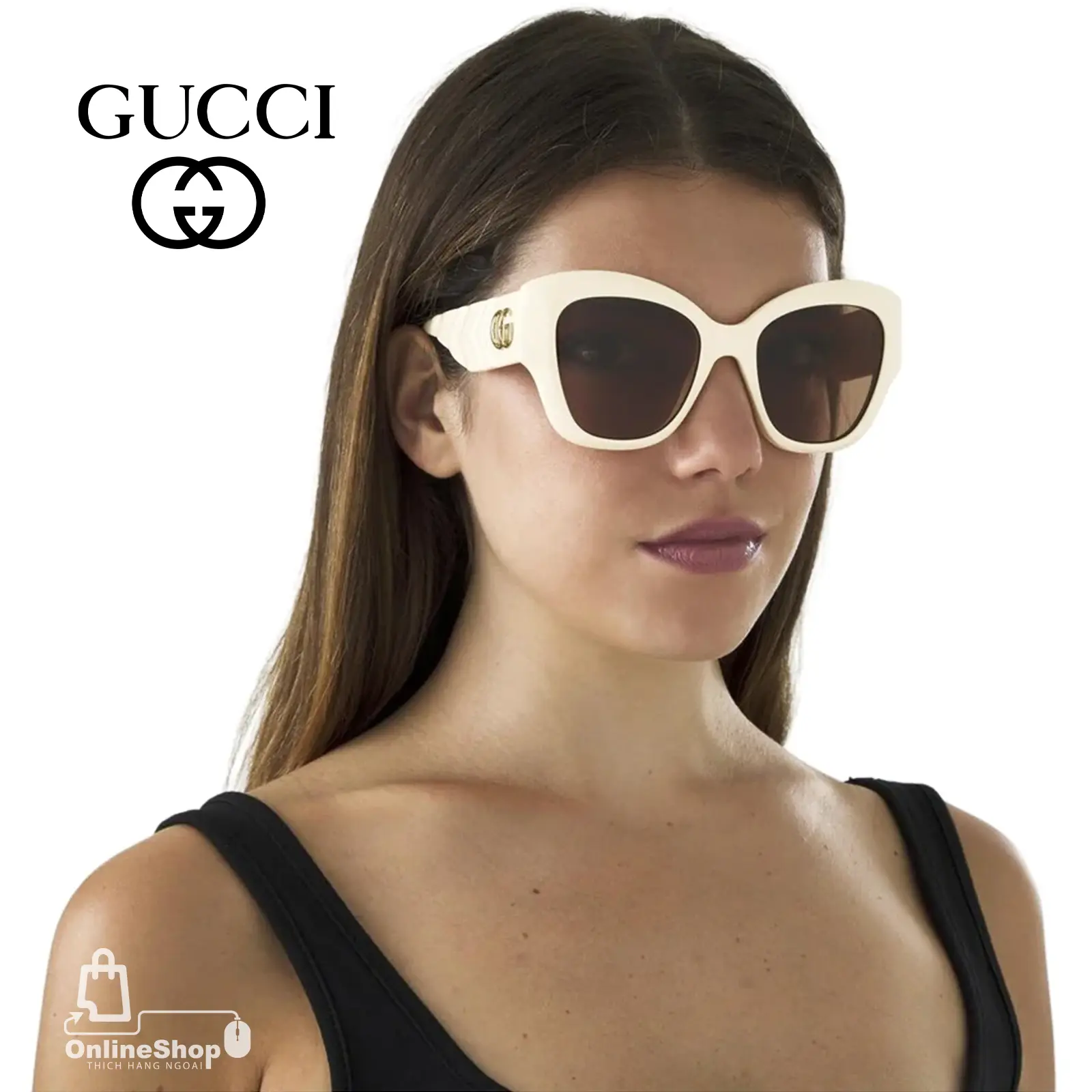 Kính Mát Nữ Hàng Hiệu Gucci GG0808S-002 | Italy-thich-hang-ngoai
