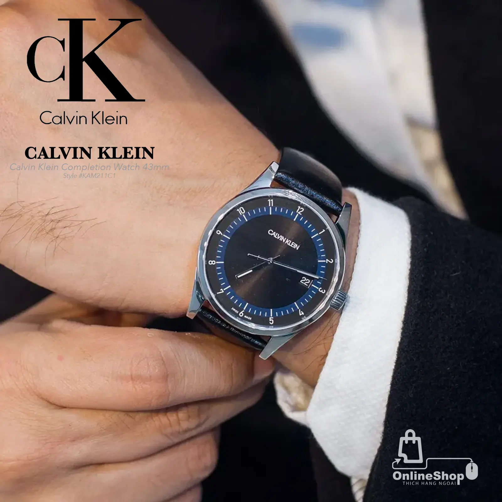 Đồng Hồ Nam Chính Hãng Calvin Klein Completion Watch 43mm | USA-hang-ngoai-nhap