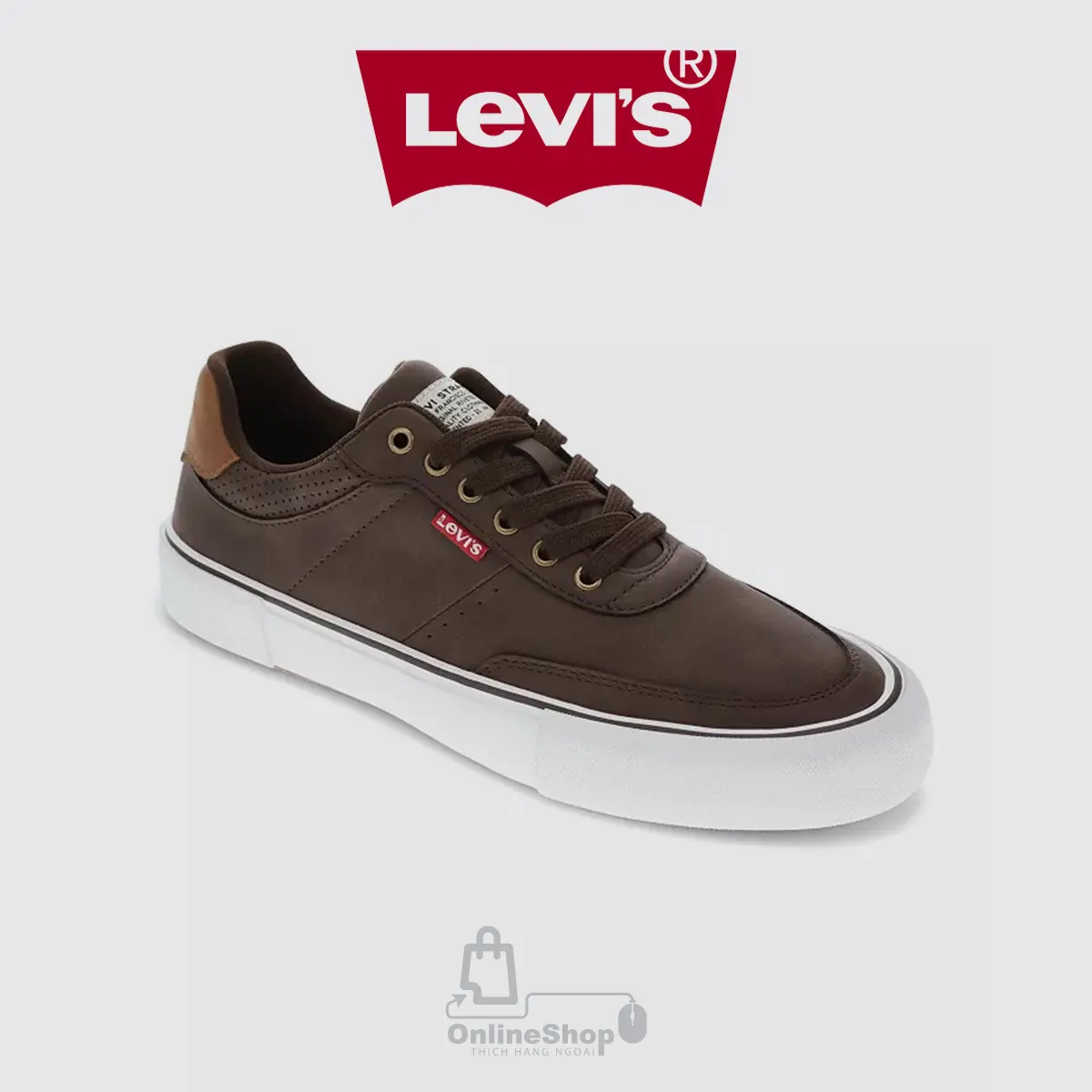 Giày Nam Công Sở Levi's Mens Munro NM Vegan Synthetic Leather Casual Lace Up | USA-hang-ngoai-nhap