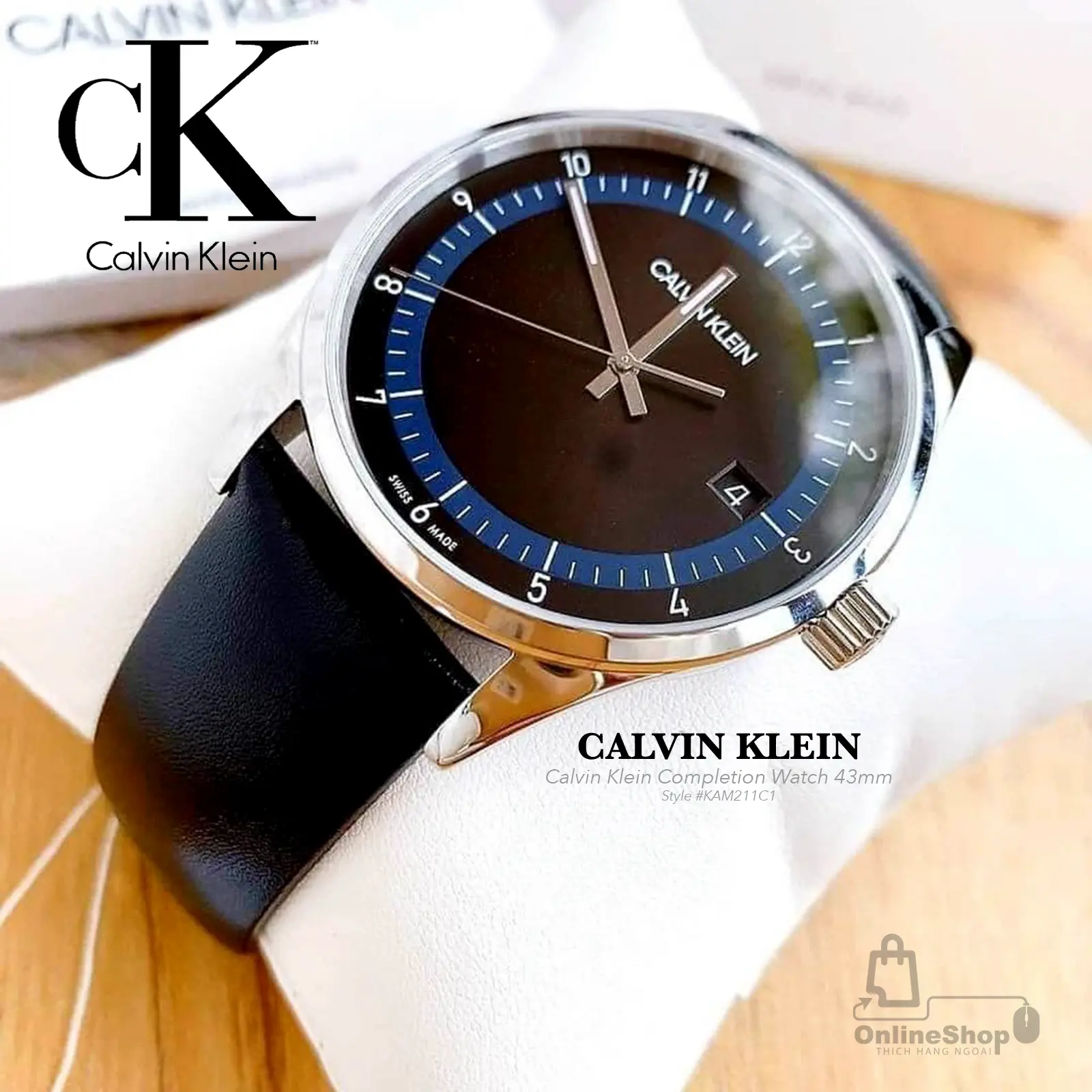 Đồng Hồ Nam Authentic Calvin Klein Completion Watch 43mm | USA-hang-ngoai-nhap