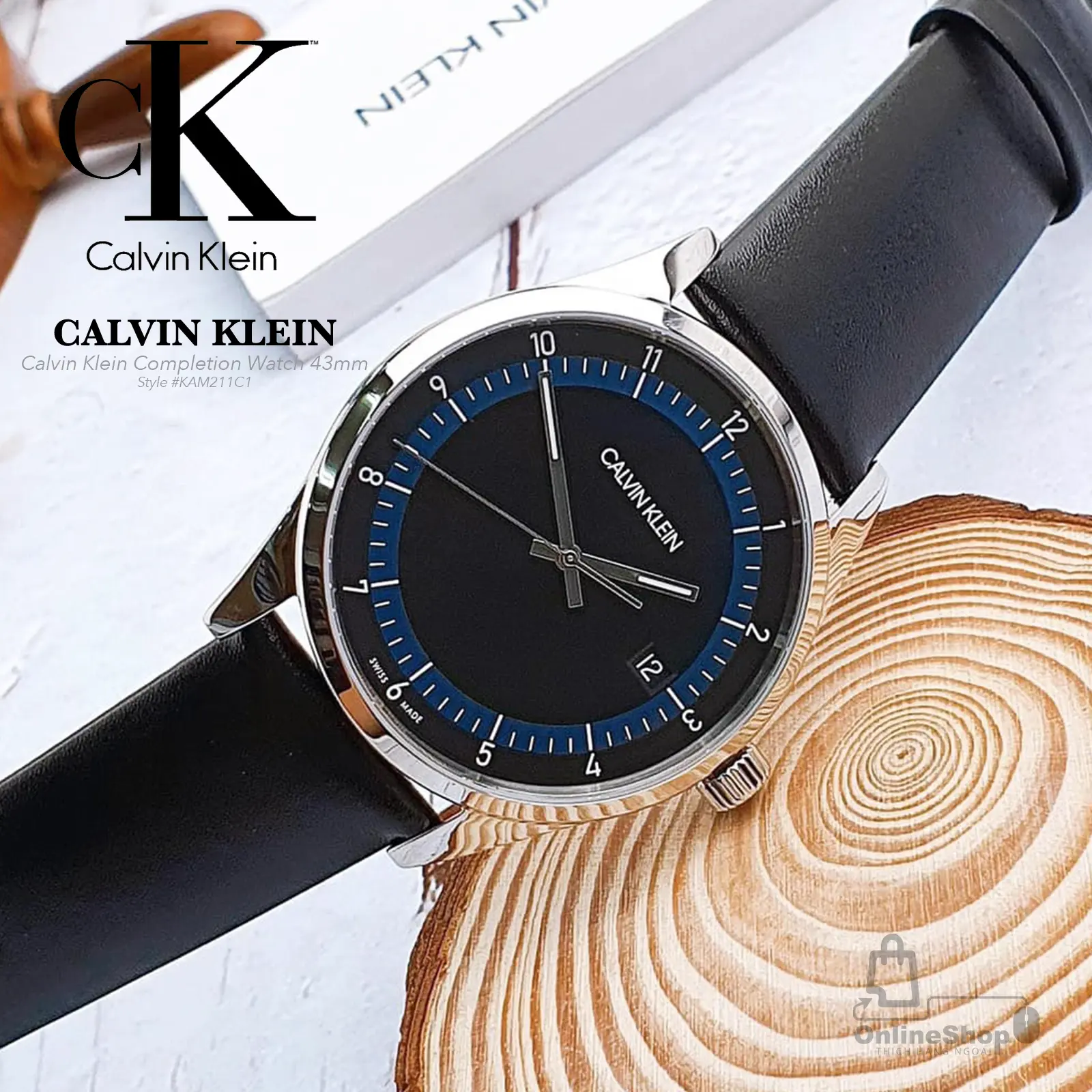 Đồng Hồ Nam Mặt Tròn Calvin Klein Completion Watch 43mm | USA-hang-ngoai-nhap