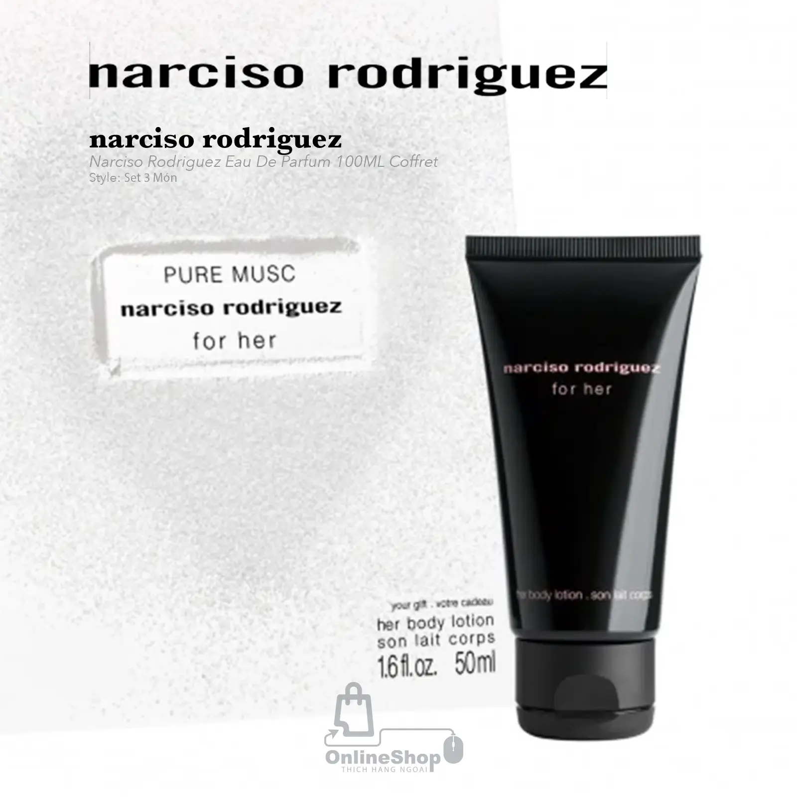 Dưỡng Thể Narciso Rodriguez For Her Body Lotion 50ml-hang-ngoai-nhap