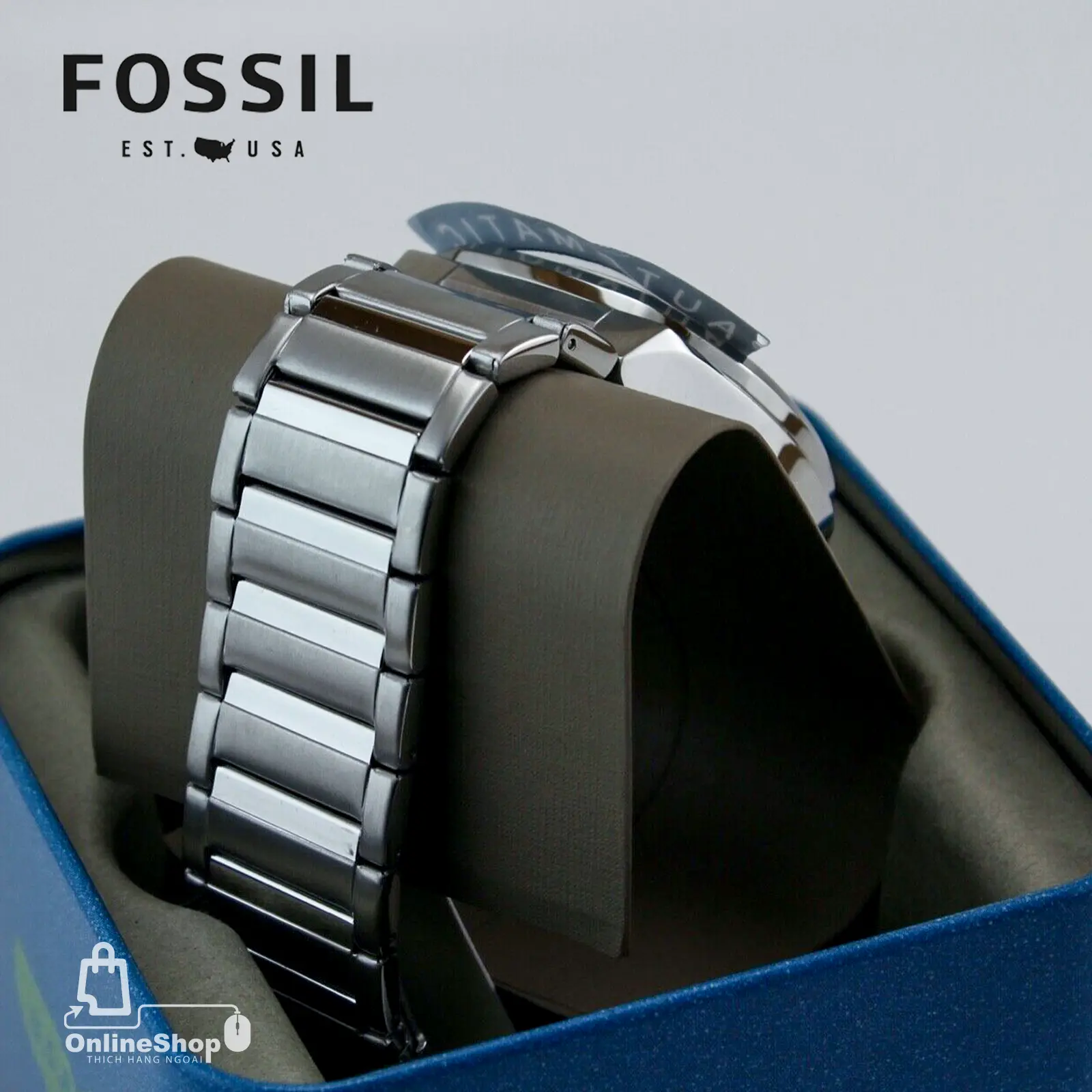 Đồng Hồ Nam Công Sở Fossil Evanston Automatic Stainless Steel Men Watch BQ2620 | USA-hang-ngoai-nhap