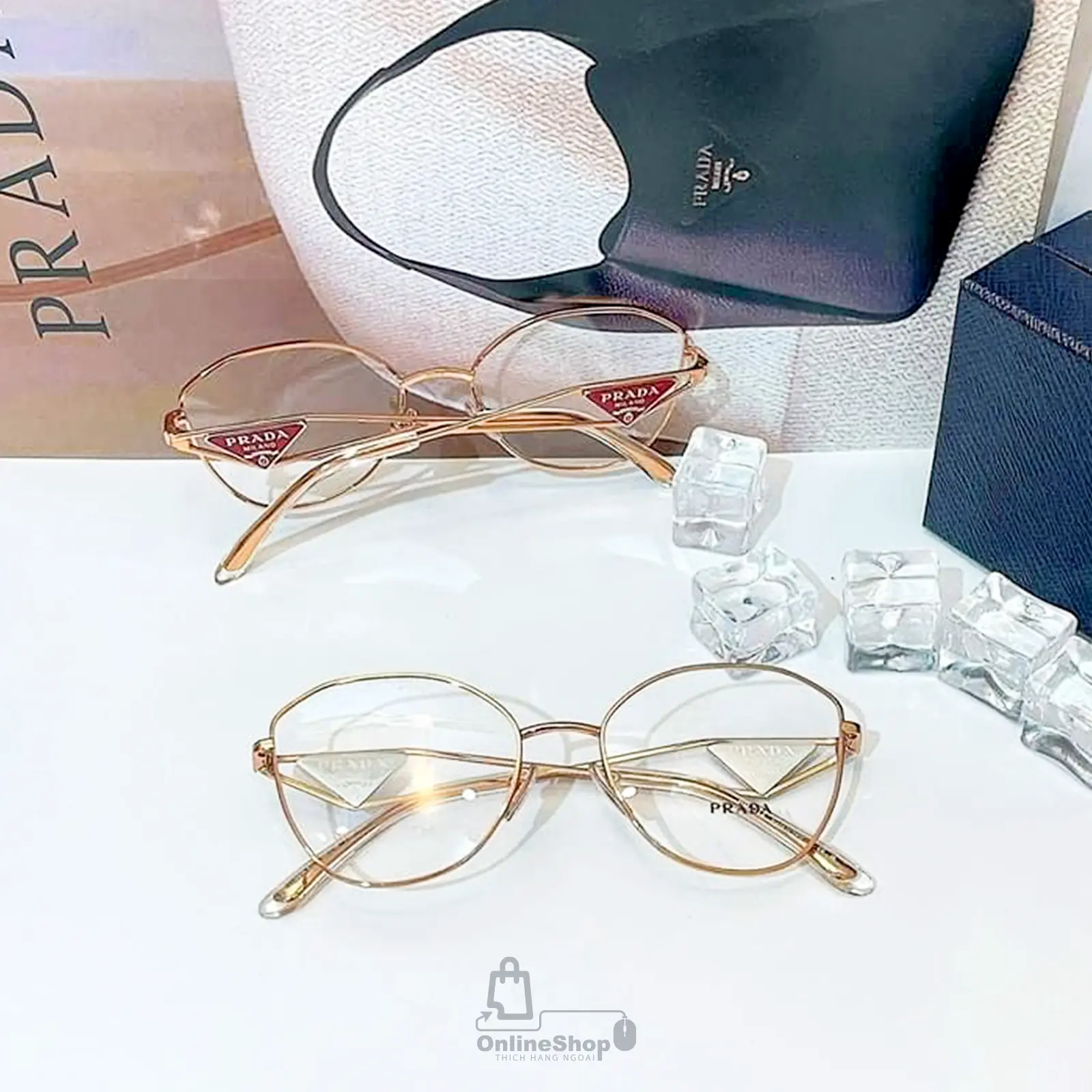 Kính Cận Nữ Đẹp Prada Eyeglasses PR52ZV 53-18 | Italy-hang-ngoai-nhap