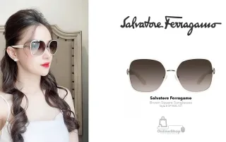 Mắt Kính Nữ Hàng Ngoại Salvatore Ferragamo Brown Square Sunglasses-SF150S 721 | Italy-hang-ngoai-nhap