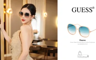 Mắt Kính Thời Trang GUESS GU7844 57P Green Gradient Round Ladies Sunglasses-xu-huong-thoi-trang