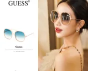 Mắt Kính Nữ GUESS GU7844 57P Green Gradient Round Ladies Sunglasses-thich-xu-huong-thoi-trang