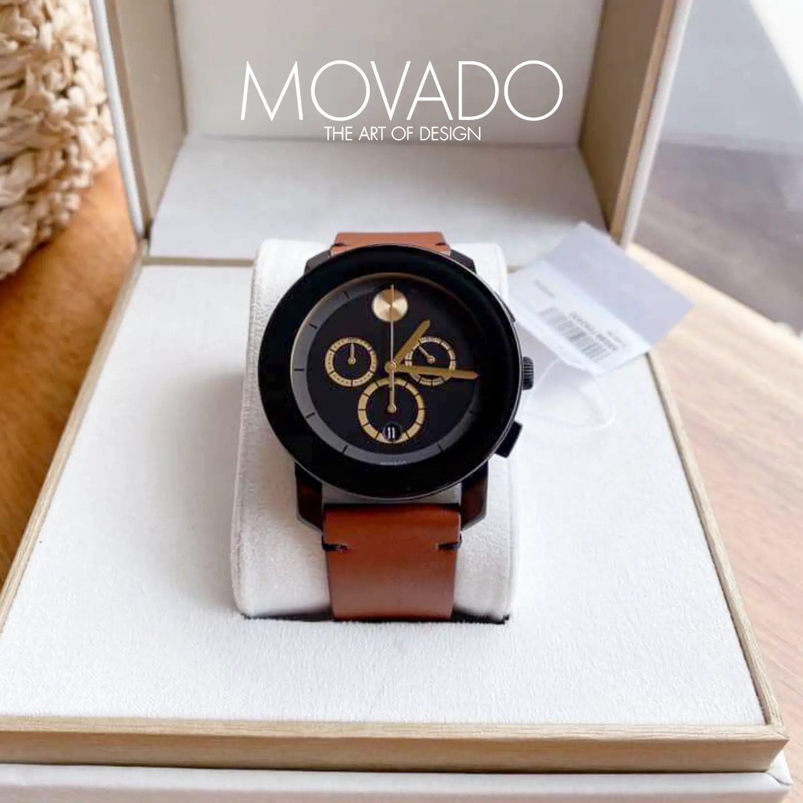 Đồng Hồ Nam Authentic Movado Bold 3600540 Men's Watch Black-hang-ngoai