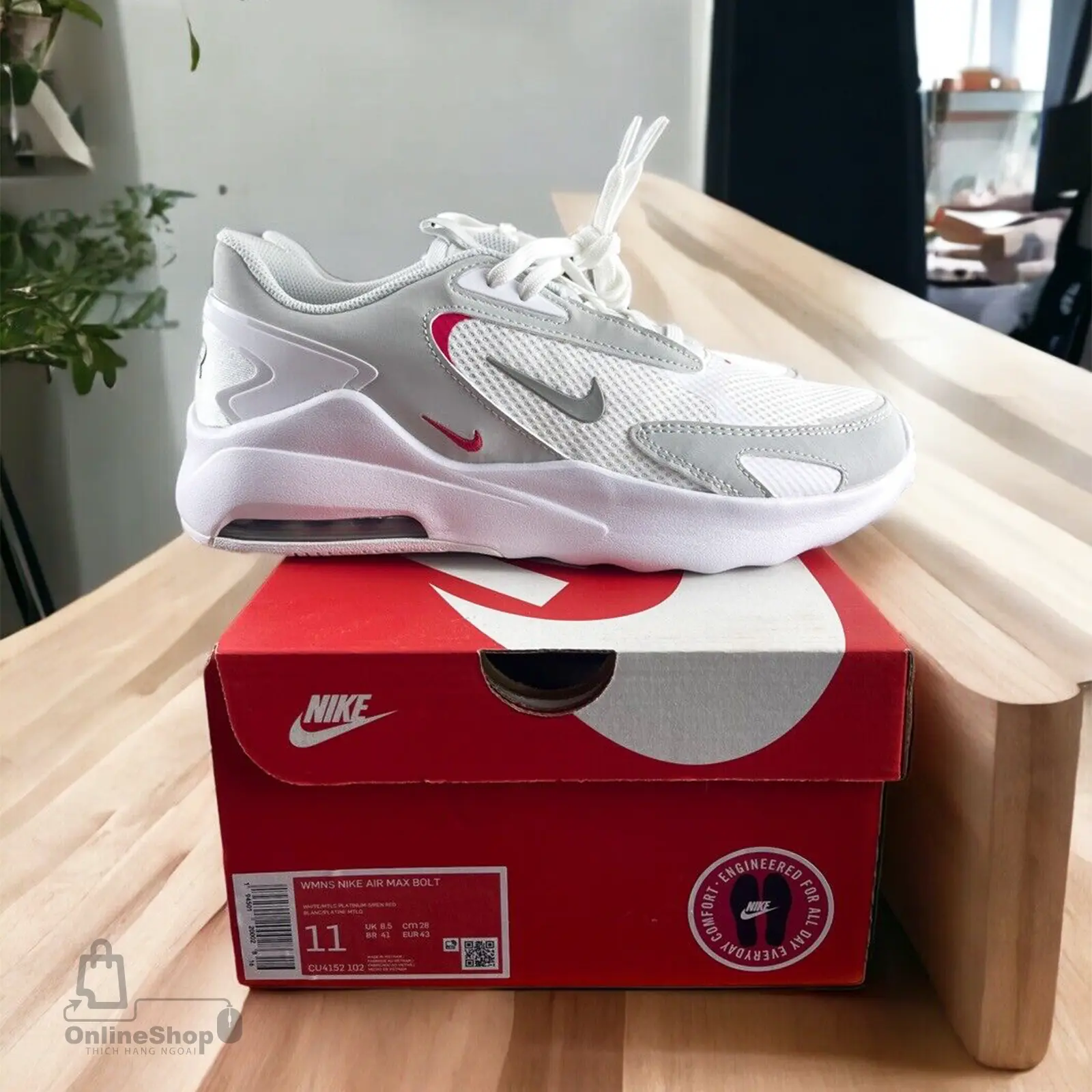 Giày Thể Thao Nữ Authentic Nike Air Max Bolt Women Shoes CU4152-102-hang-ngoai