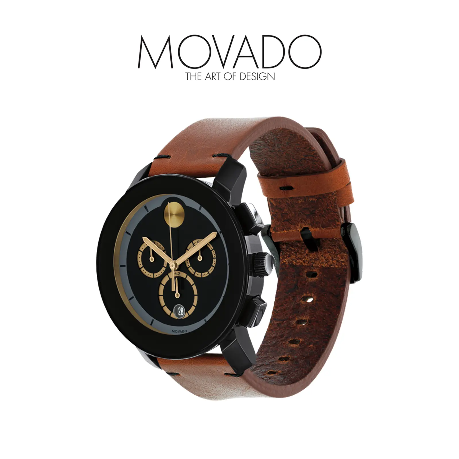 Giá Đồng Hồ Nam Movado Bold 3600540 Men's Watch Black-hang-ngoai