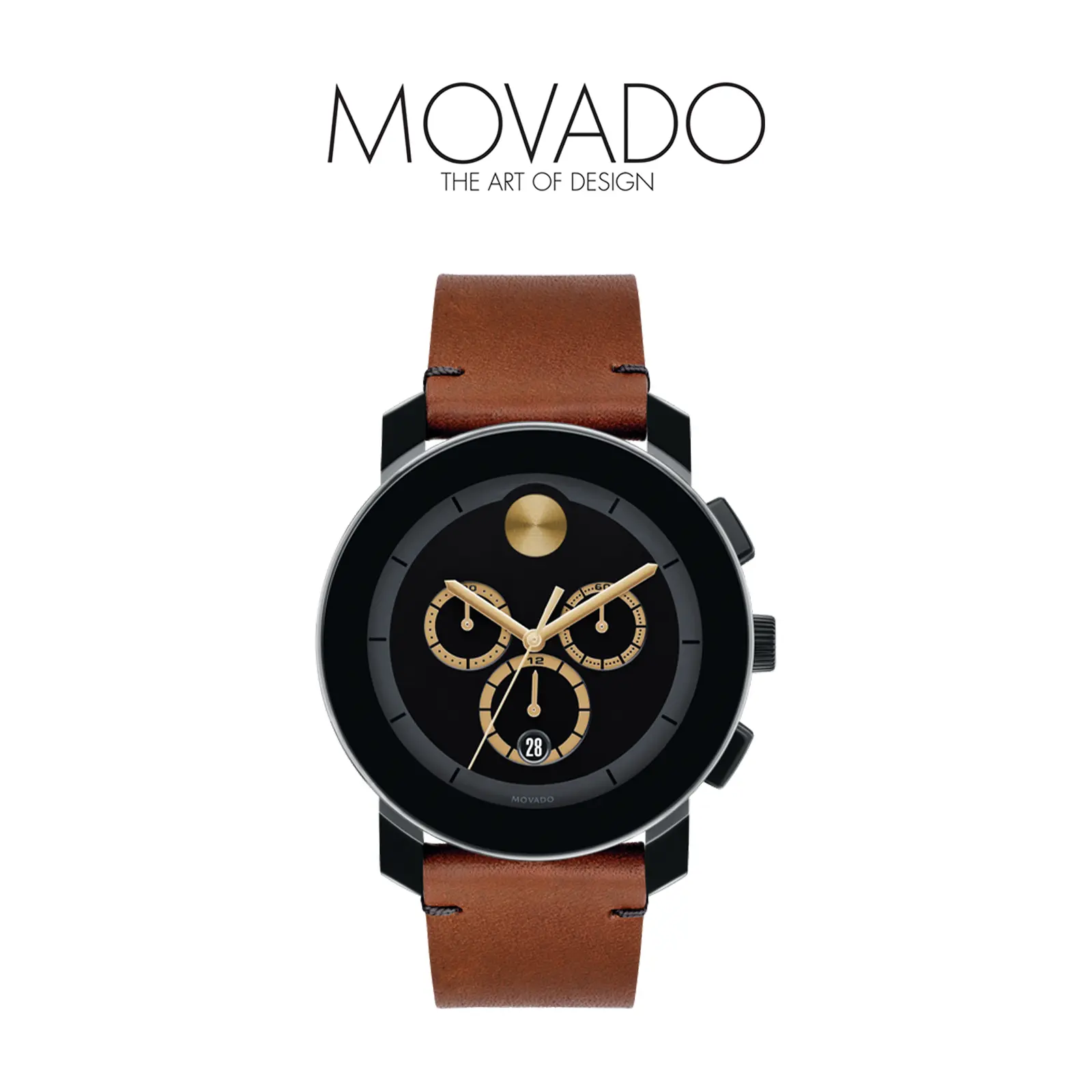 Đồng Hồ Thời Trang Movado Bold 3600540 Men's Watch Black-thang-ngoai