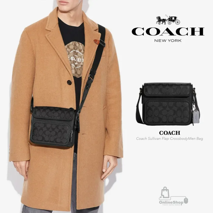 Túi Xách Nam Coach Sullivan Flap Crossbody Men Bag-hang-ngoai